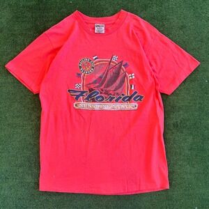 Men's Vintage Oneita Single Stitched‎ Florida Sunshine State T-Shirt Size Large